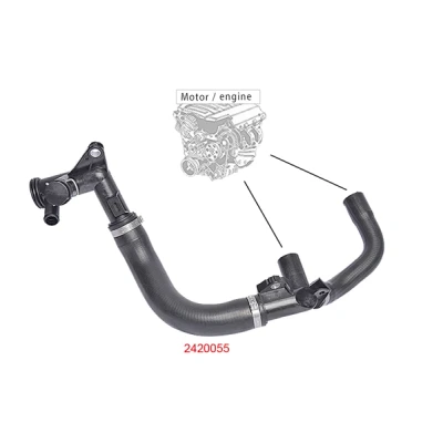 Abbildung von METZGER 2420055 Kühlmittelrohrleitung FORD: Galaxy Mk2 MPV, MONDEO 4 Turnier, S Max Mk1