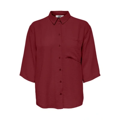 Abbildung von JDY Divya Loose Hemdbluse, Damen, Größe: XS, Weinrot
