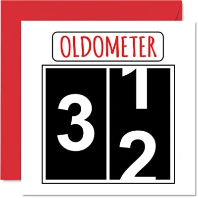 Abbildung von Lustige Karten zum 32. Geburtstag für Männer und Frauen Oldometer Glückwunschkarte Vater Mutter Sohn Tochter Bruder Schwester 145mm Grußkarten Karte