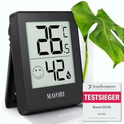Abbildung von MAVORI Hygrometer und Thermometer digital mit sehr präzisen Messwerten, (1 St), Luftfeuchtigkeit