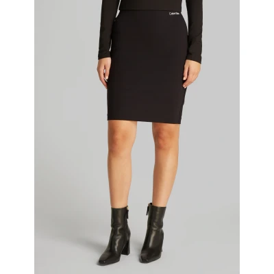 Abbildung von Calvin Klein Jeans Milano LOGO Skirt Bleistiftrock, Damen, Größe: XXL, Black