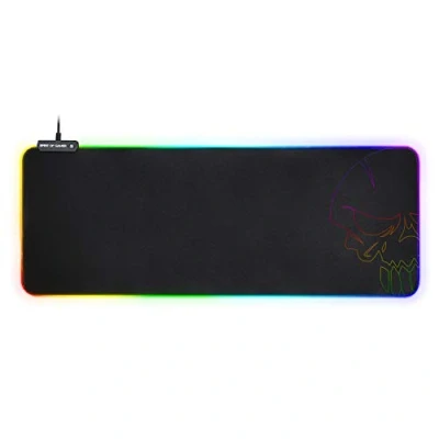 Abbildung von SPIRIT OF GAMER MAUSTEPPICHE RGB XXL Beleuchtete LED Hintergrundbeleuchtung 10 Modi + Farben rutschfeste Basis Optische Maus/Laser Kompatibilität Abmessung: 85,7 x 33 0,5 cm (XXL)