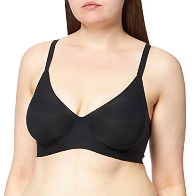 Abbildung von Chantelle SOFTSTRETCH, Tief Ausgeschnittener BH, Unnsichtbare Unterwäsche für Damen, Schwarz, 75BC