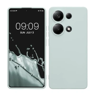 Abbildung von kwmobile Handyhülle kompatibel mit Xiaomi Redmi Note 13 Pro 4G Hülle Handy Case aus weichem Silikon in Cool Mint