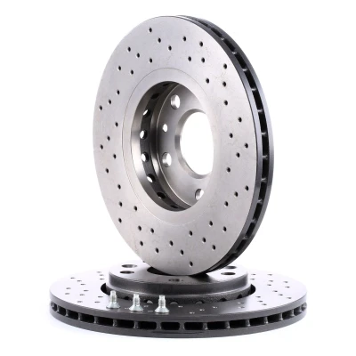 Abbildung von BREMBO XTRA LINE 09.A727.1X Bremsscheibe 280 24 5 gelocht/innenbel. beschichtet hochgekohlt mit Schrauben RENAULT: Megane 4 Schrägheck