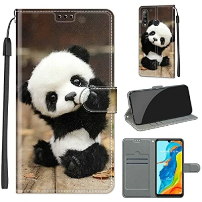 Abbildung von TOMYOU Handyhülle für Huawei P30 Lite/Nova 4e Hülle Leder, Anti Rutsch Flip Cover Faltbare Schutzhülle, mit [ Magnetisch], [Kartenfach]