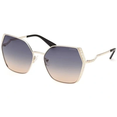 Abbildung von Guess Damen GU7843 S 33W Gläser SONNENBRILLEN Metall Gold Blau Geometrisch Normal Schattiert