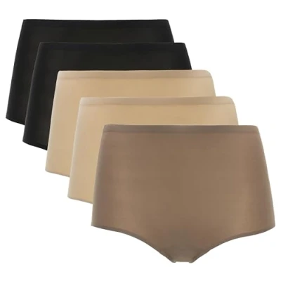 Abbildung von Chantelle SOFTSTRETCH, Taillenslip (Pack X5), Unnsichtbare Unterwäsche für Dame, Einheitsgröße von 36 bis 44 (EU), Mehrfarbig,