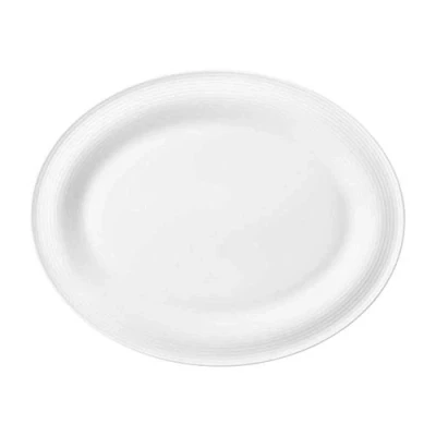Abbildung von Seltmann Weiden Servierplatte Beat weiß oval 35x28cm, Porzellan, (Packung)