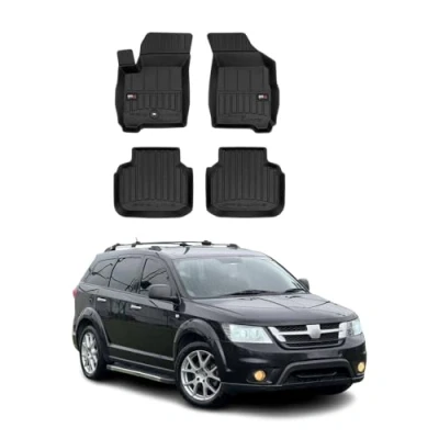 Abbildung von OMAC Gummi Fußmatten kompatibel mit FIAT Freemont 2011 2015 Premium TPE Automatten 4tlg