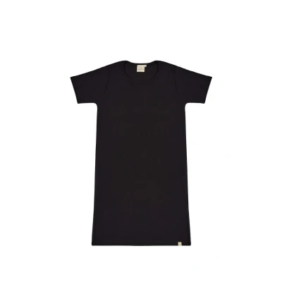 Abbildung von greenjama Damen Sleepshirt aus Derby Rib Nachthemd, Black, 36