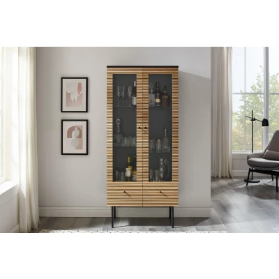 Abbildung von SalesFever Vitrine, Eiche Echtholzfurnier