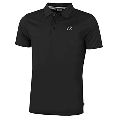 Abbildung von Calvin Klein Herren Zentral Eco Leichte Golf Polo Hemd Schwarz XL