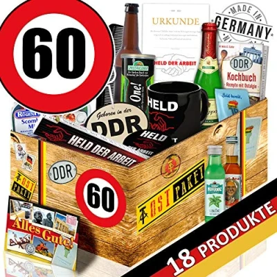 Abbildung von Männer Paket DDR/Runder Geburtstag/Geburtstag 60 / Geschenk Korb für Opa