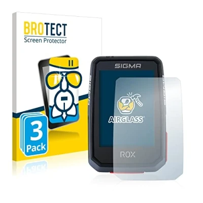 Abbildung von BROTECT Schutzglas für Sigma ROX 2.0 (3 Stück) Schutzfolie Panzer Folie Glas [Extrem Kratzfest 9H, Anti Fingerprint, Ultra Transparent]