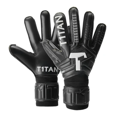 Abbildung von Torwarthandschuhe für Erwachsene Classic 1.0 Black Out mit Fingerschutz