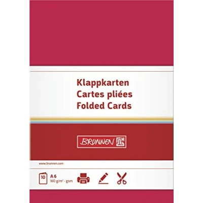 Abbildung von Brunnen Doppelkarten A6 160g mittelrot VE=10 Karten