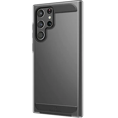 Abbildung von Black Rock Hülle Air Robust Case Passend für Samsung Galaxy S22 Ultra 5G I Handyhülle, Transparent, Durchsichtig, Dünn (Schwarz)