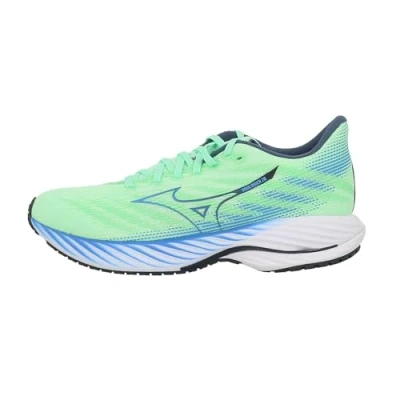 Abbildung von Mizuno WAVE Rider 28 Laufschuh Straße, Herren, Größe: 45, Neo mint/frontier blue/vintage indigo Schuhe