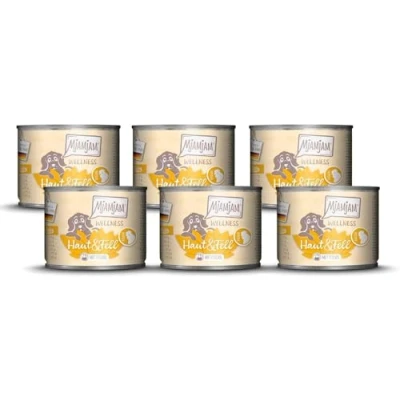 Abbildung von MjAMjAM Premium Nassfutter für Hunde Wellness Haut &amp; Fell Huhn, 6er Pack (6x200g), getreidefrei