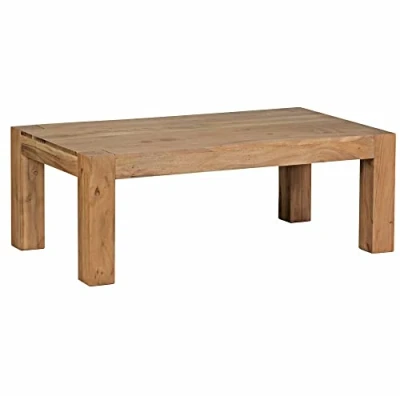 Abbildung von möbelando Couchtisch Mumbai Massiv Holz Akazie 110 cm breit Wohnzimmer Tisch Design Natur Produkt Landhaus Stil Beistelltisch