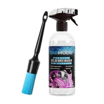 Abbildung von CARMODO® Premium Detailing Pinsel für die Autopflege + Felgenreiniger eine effektive Reinigung Säurefrei