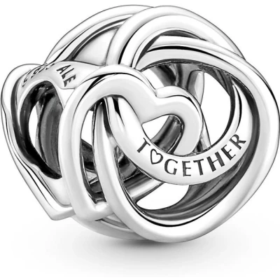 Abbildung von Pandora Family Always Encircled Heart Charm, Damen, Größe: One Size, Sterling silver