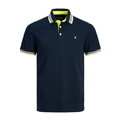 Abbildung von Jack &amp; Jones Epaulos SS NOOS Poloshirt, Herren, Größe: Large, Dunkelblau