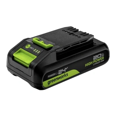 Abbildung von Greenworks 24V 2Ah Akku High Power(Li Ion 2,0 Ah wiederaufladbarer leistungsstarker passend für alle Geräte der 24 V Tools Serie), 2 Jahre Garantie G24B2HP750