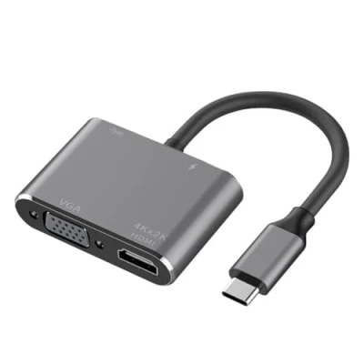 Abbildung von Xingdianfu USB C zu HDMI VGA Adapter, HUB Adapter 4k 3.0 Power Delivery PD Ladeanschluss Anschluss