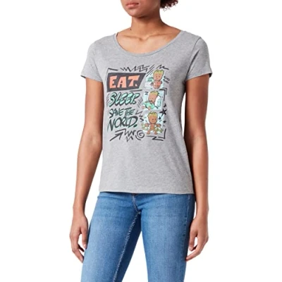 Abbildung von Marvel Damen womarcots033 T Shirt, Grau meliert, X Large