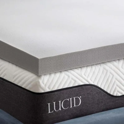 Abbildung von LUCID Memory Foam Matratzen Topper 90x200cm mit Bambuskohle, 7,5 cm dicke Matratzenauflage 90 x 200