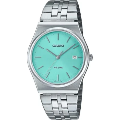 Abbildung von Casio Watch Unisex Uhr silvercoloured/aqua blue, Größe: One Size, Silver coloured/aqua blue