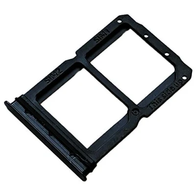 Abbildung von Dual Nano SIM Kartenhalter für OnePlus 6T (A6010, A6013), Original Ersatzteil, Spiegelschwarz