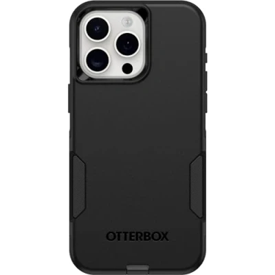 Abbildung von OtterBox Schutzhülle für iPhone 15 Pro Max (nur) Commuter Series Schwarz, schlank und robust, taschenfreundlich, mit Anschlussschutz