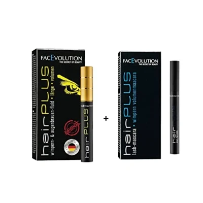 Abbildung von FACEVOLUTION Hairplus Wachstumsfluid 4,5 ml + Lash Mascara schwarz 6