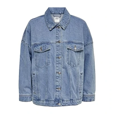 Abbildung von ONLY Oversize Jeansjacke, Damen, Größe: XS, Medium blue denim