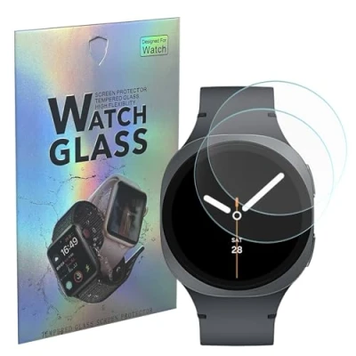 Abbildung von PHONILLICO Schutzfolie für Samsung Galaxy Watch 7/6/5/4/FE 40 mm [2 Stück] [Durchmesser 37mm] Schutzglas Hartglas Panzerglas Displayschutzfolie Panzerglasfolie