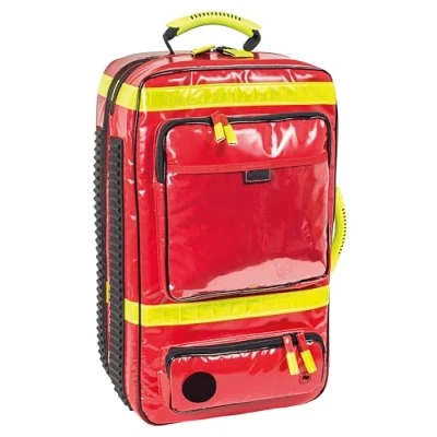 Abbildung von ELITE BAGS EMERAIR Plane Notfallkoffer rot robuster Notfallrucksack ergonomisches Rucksack Tragesystem inkl. Modultaschen Stoß Schutz und Polsterung