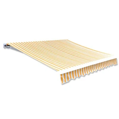 Abbildung von vidaXL Markisenstoff Sonnenschutz Markisentuch Orange Weiß 350x250 cm Segeltuch