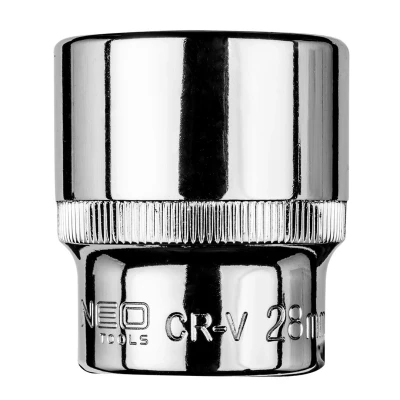 Abbildung von NEO TOOLS 08 427 Steckschlüsseleinsatz 1/2 27 mm Chrom Vanadium Stahl Sechskant