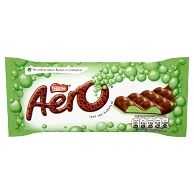 Abbildung von Aero Riesen Tafelschokolade Pfefferminze 100g 4er Packung