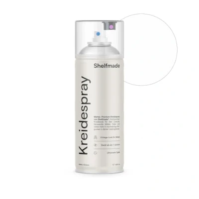 Abbildung von shelfmade Kreidespray weiß hochwertiges Kreidefarbe Spray Sprühfarbe matte Chalk Sprayfarben deckendes (Snow Reinweiß)