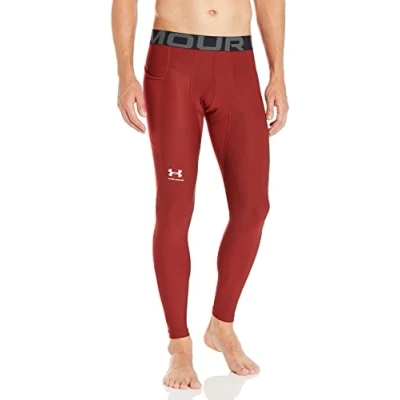 Abbildung von Under Armour Herren HeatGear Leggings Hose, Kardinal (625)/Weiß, M