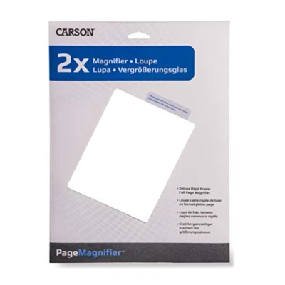 Abbildung von Carson Page Magnifier 2x Blattlupe, Ganzseiten Format, ideale Lesehilfe für Bücher, Zeitungen, Zeitschriften (DM 21)