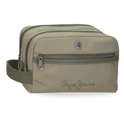 Abbildung von Pepe Jeans Corin Kulturbeutel, grün, 26 x 16 12 cm, Polyester und PU von Joumma Bags, Talla única, Kosmetiktasche