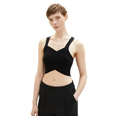 Abbildung von TOM Tailor Denim Top, Damen, Größe: Small, Deep black