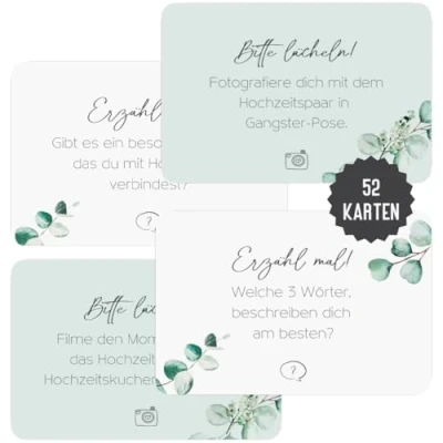 Abbildung von Things of Happiness Spiel Hochzeitsspiel Fotoaufgaben Frageaufgaben Kennenlernspiel Hochzeit