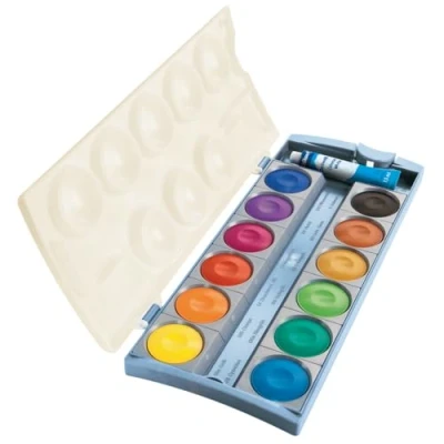 Abbildung von Pelikan Farbkasten Deckfarbkasten K12® eco, Made in Germany, enthält recyceltes Material