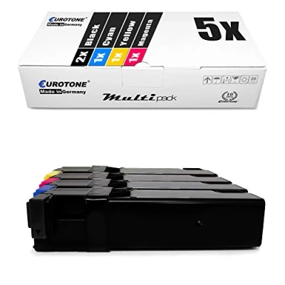 Abbildung von 5X Eurotone Toner für Xerox Phaser 6500 DN N ersetzt Schwarz Blau Rot Gelb